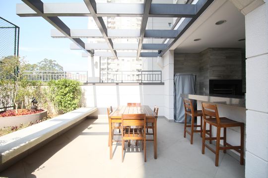 Área comum - Churrasqueira de apartamento à venda com 2 quartos, 64m² em Vila Andrade, São Paulo