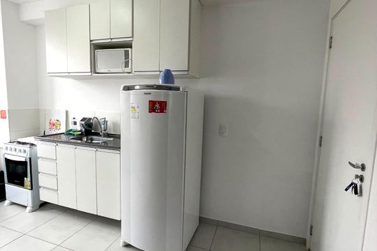 Cozinha de apartamento para alugar com 2 quartos, 37m² em Vila Inglesa, São Paulo