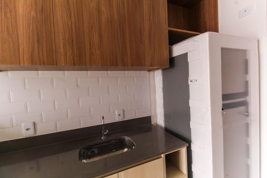 Cozinha de kitnet/studio para alugar com 1 quarto, 26m² em Mooca, São Paulo