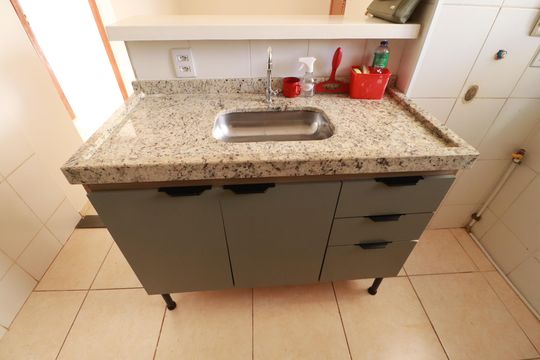 Cozinha  de apartamento para alugar com 2 quartos, 42m² em Jardim Jose Sampaio Junior, Ribeirão Preto