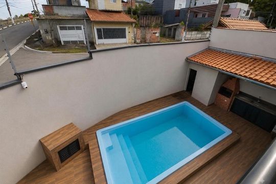 Área externa de casa para alugar com 2 quartos, 130m² em Jardim das Flores, Suzano