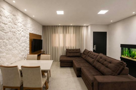 Sala de casa para alugar com 2 quartos, 130m² em Jardim das Flores, Suzano