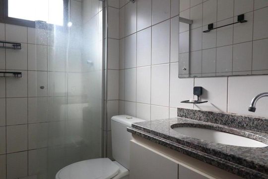 Banheiro da Suíte de apartamento para alugar com 1 quarto, 38m² em Jardim Macedo, Ribeirão Preto