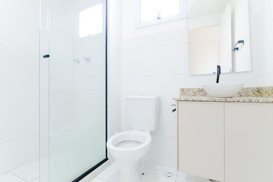 Banheiro da Suíte de apartamento para alugar com 2 quartos, 55m² em Vila das Bandeiras, Guarulhos