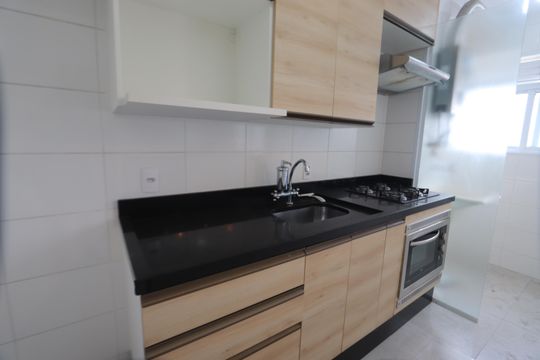 Cozinha de apartamento para alugar com 2 quartos, 50m² em Quinta da Paineira, São Paulo