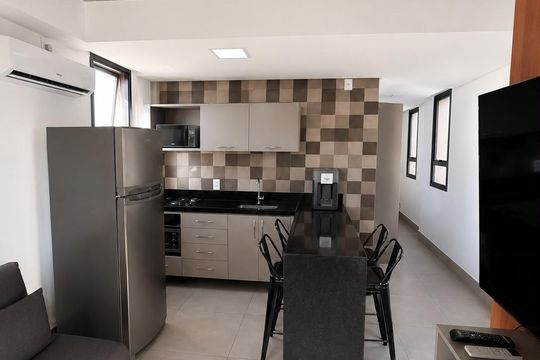 Sala/Cozinha de apartamento para alugar com 1 quarto, 55m² em Funcionários, Belo Horizonte