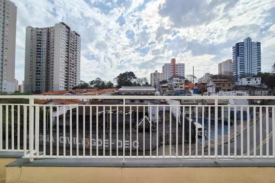 Varanda da Sala - vista de apartamento à venda com 1 quarto, 54m² em Baeta Neves, São Bernardo do Campo