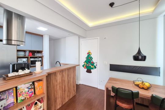 Sala de apartamento à venda com 1 quarto, 54m² em Baeta Neves, São Bernardo do Campo