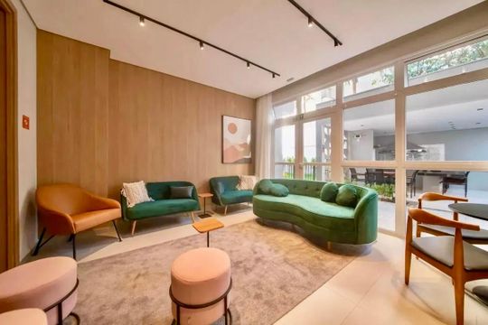 Salão de Festas  de apartamento para alugar com 1 quarto, 27m² em Campo Belo, São Paulo