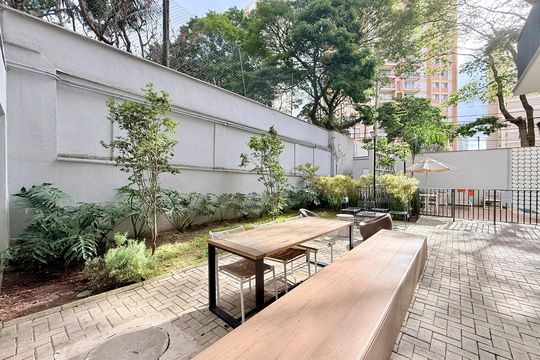 Área comum de apartamento para alugar com 1 quarto, 27m² em Campo Belo, São Paulo