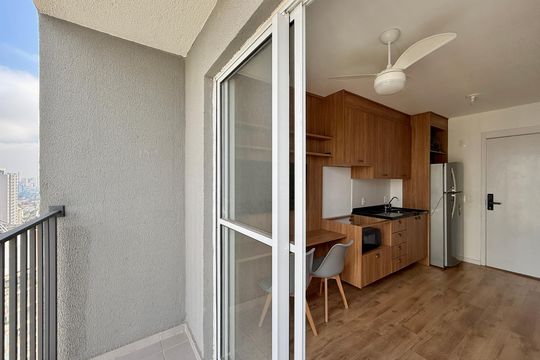 Sacada de apartamento para alugar com 1 quarto, 27m² em Campo Belo, São Paulo