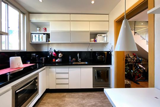 Cozinha de apartamento à venda com 3 quartos, 140m² em Nova Vista, Belo Horizonte
