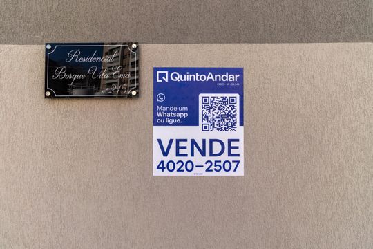 Placa instalada de apartamento à venda com 2 quartos, 34m² em Vila Ema, São Paulo
