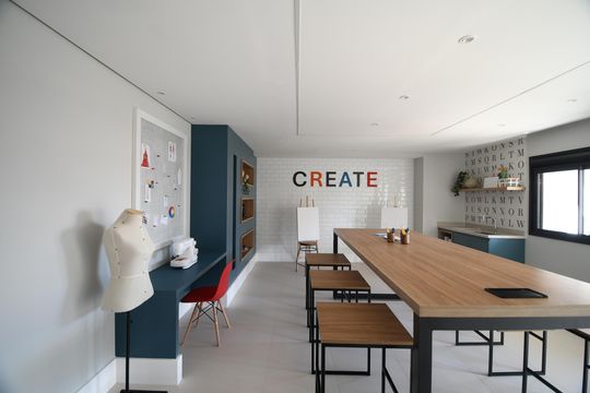 Área comum de kitnet/studio à venda com 1 quarto, 46m² em Centro, Campinas