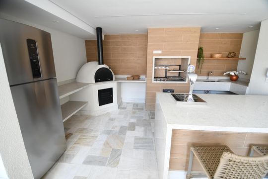 Área comum - Churrasqueira de kitnet/studio à venda com 1 quarto, 46m² em Centro, Campinas