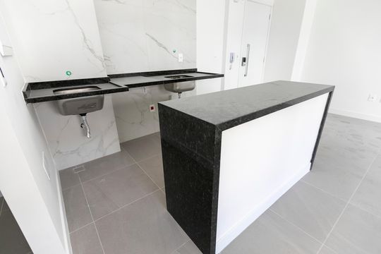 COZINHA INTEGRADA de kitnet/studio à venda com 0 quarto, 46m² em Centro, Campinas