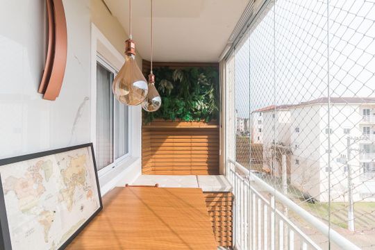 Varanda da Sala de apartamento para alugar com 3 quartos, 70m² em Cezar de Souza, Mogi das Cruzes