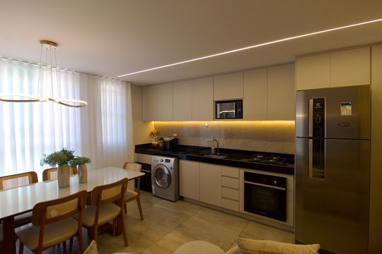 SalaSala e Cozinha de apartamento à venda com 3 quartos, 79m² em Castelo, Belo Horizonte