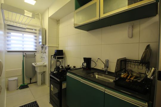 Cozinha de apartamento para alugar com 2 quartos, 57m² em Jacarepaguá, Rio de Janeiro