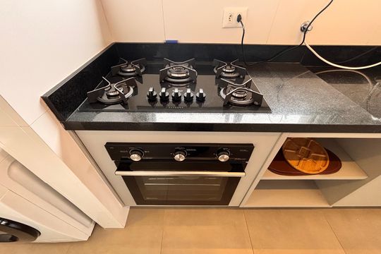 Cozinha de apartamento para alugar com 2 quartos, 91m² em Indianópolis, São Paulo