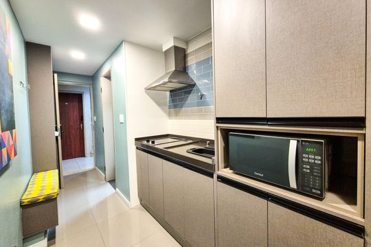 Cozinha de kitnet/studio à venda com 1 quarto, 32m² em Bela Vista, São Paulo