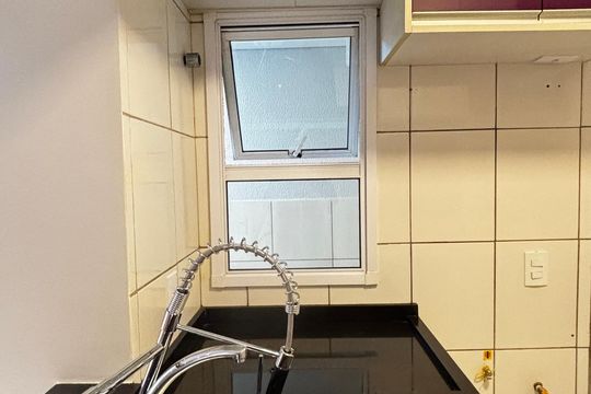 Cozinha de apartamento à venda com 2 quartos, 38m² em Parque das Nações, Santo André