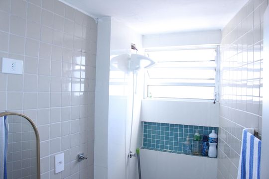 Banheiro de kitnet/studio à venda com 1 quarto, 29m² em Campos Elíseos, São Paulo
