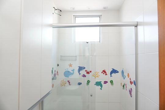 Banheiro Social de apartamento para alugar com 3 quartos, 88m² em Sagrada Família, Belo Horizonte