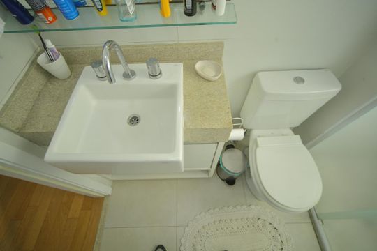 Banheiro Social  de apartamento à venda com 3 quartos, 89m² em Vila Marlene, São Bernardo do Campo