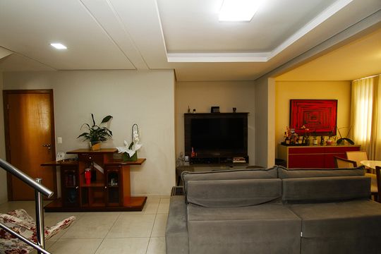Sala de apartamento à venda com 4 quartos, 185m² em Castelo, Belo Horizonte