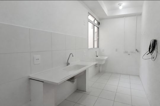 Cozinha de apartamento para alugar com 2 quartos, 45m² em Guaratiba, Rio de Janeiro