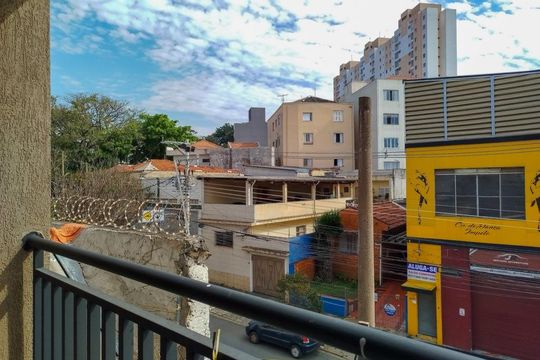 Varanda - vista de kitnet/studio à venda com 1 quarto, 30m² em Alto da Mooca, São Paulo