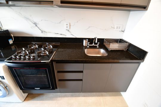 Cozinha de apartamento para alugar com 3 quartos, 75m² em Cambuí, Campinas