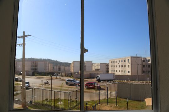 Vista da Sala de apartamento para alugar com 2 quartos, 39m² em Residencial Frei Galvão, Goiânia