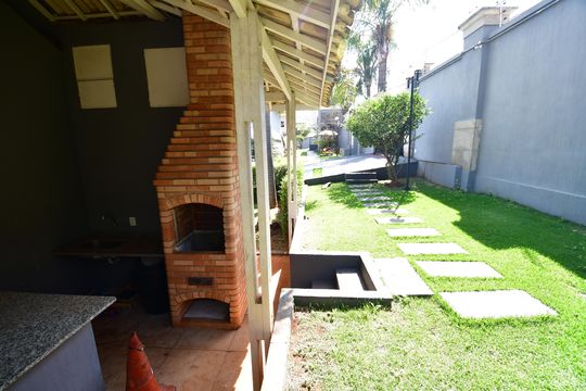 Área comum - Churrasqueira de casa de condomínio para alugar com 3 quartos, 124m² em Chácara Primavera, Campinas
