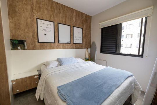 Quarto de apartamento à venda com 2 quartos, 54m² em Jardim Belval, Barueri