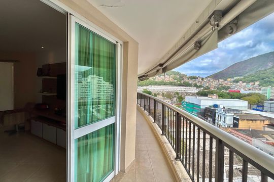 Varanda da Sala de apartamento à venda com 3 quartos, 88m² em Botafogo, Rio de Janeiro