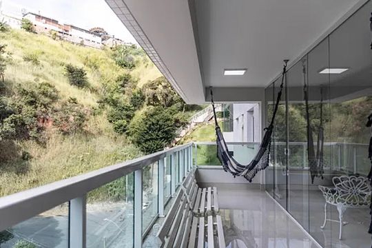 Sala - Varanda de apartamento para alugar com 4 quartos, 135m² em Luxemburgo, Belo Horizonte