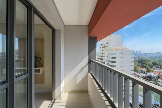 Sacada de kitnet/studio para alugar com 1 quarto, 30m² em Santo Amaro, São Paulo