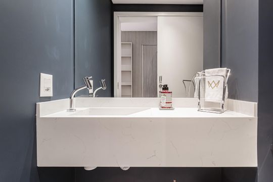 Lavabo de apartamento para alugar com 2 quartos, 76m² em Moema, São Paulo