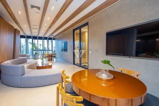 Área comum de apartamento para alugar com 1 quarto, 53m² em Batel, Curitiba