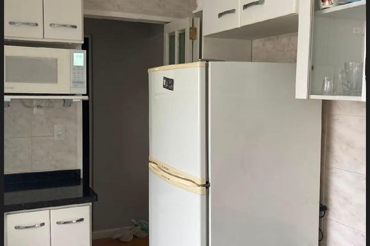 Cozinha de apartamento à venda com 2 quartos, 62m² em Parque Sao Vicente, Santo André