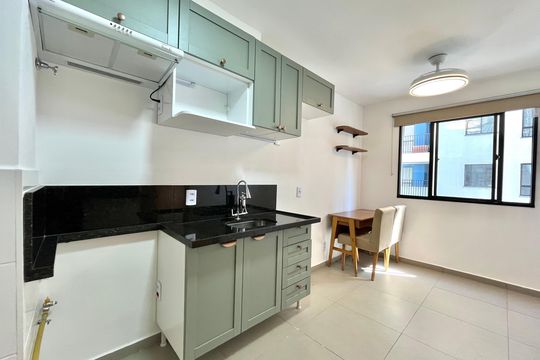 Cozinha de apartamento para alugar com 1 quarto, 25m² em Jabaquara, São Paulo