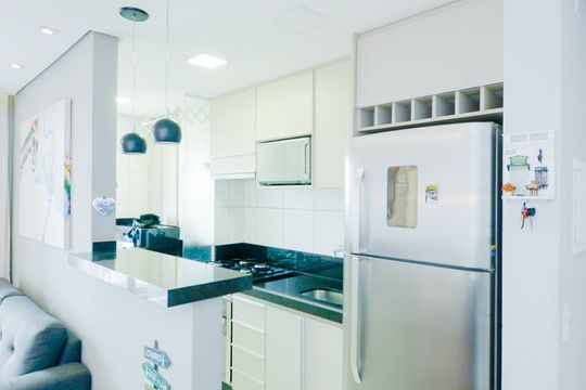 Cozinha de apartamento à venda com 2 quartos, 52m² em Vila Bremen, Guarulhos