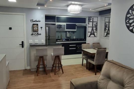 Sala de apartamento para alugar com 3 quartos, 76m² em Marechal Rondon, Canoas