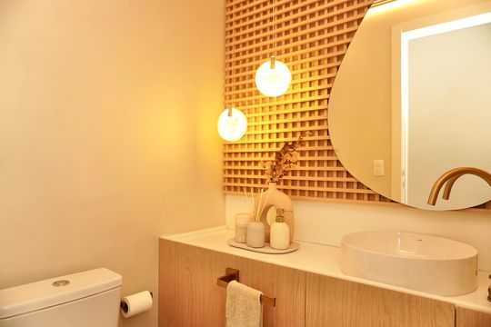 Lavabo da sala  de apartamento à venda com 4 quartos, 135m² em Cruzeiro, Belo Horizonte