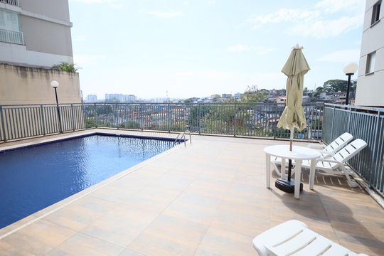 Área comum - Piscina de apartamento para alugar com 3 quartos, 60m² em Padroeira, Osasco