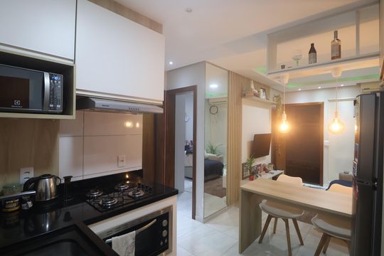 Cozinha - Armários de casa de condomínio para alugar com 2 quartos, 70m² em Niterói, Canoas