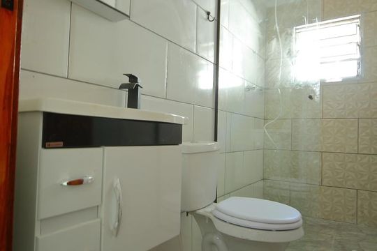 Banheiro  de casa para alugar com 1 quarto, 52m² em Jardim Petroni, São Bernardo do Campo