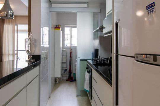 Cozinha de apartamento à venda com 2 quartos, 68m² em Jardim Flor da Montanha, Guarulhos